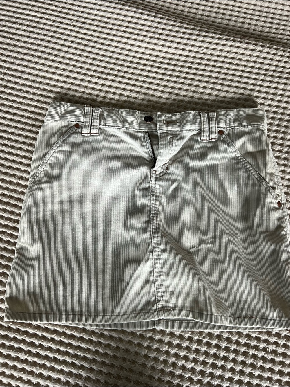 Old Navy Corduroy Mini Skirt in cream